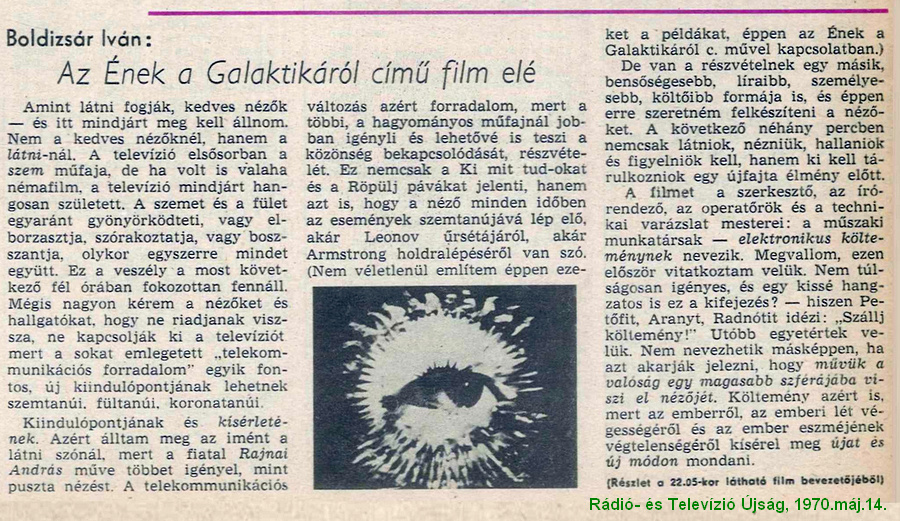 �nek a Galaktik�r�l (1970)